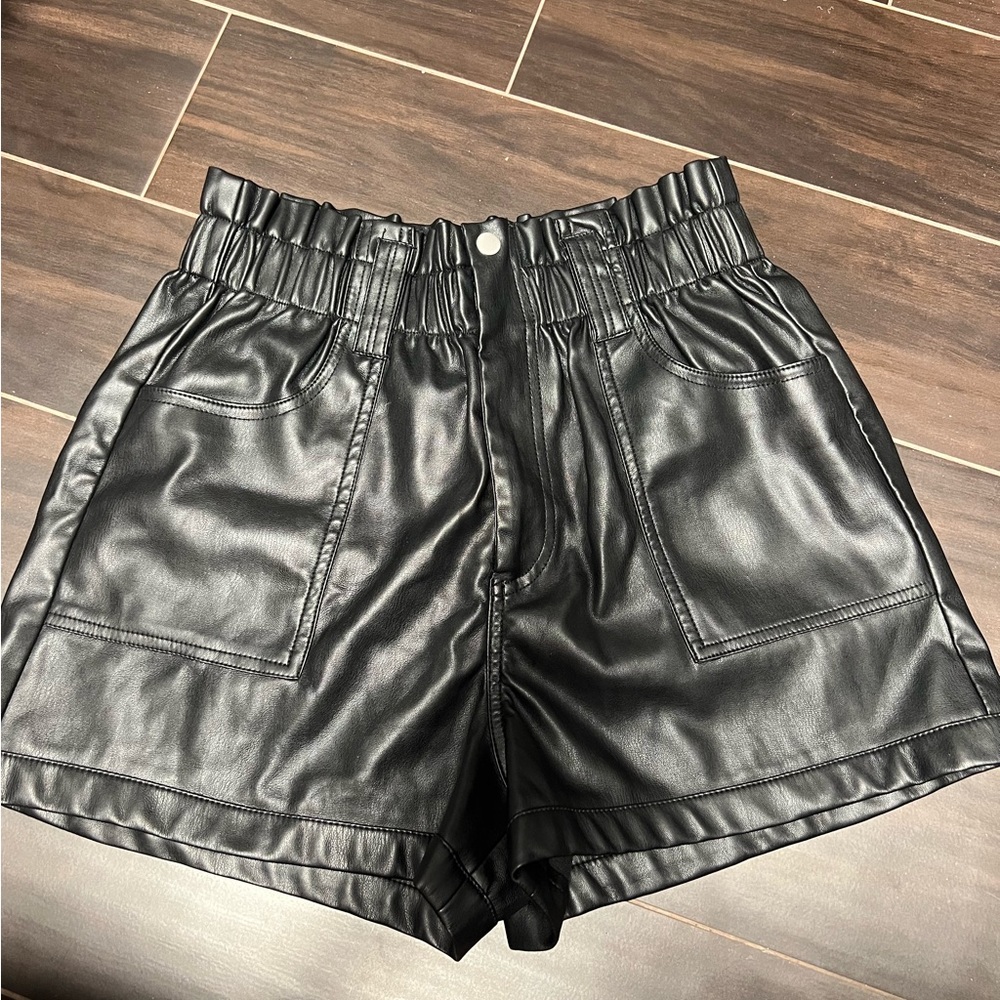 Leather Black Short
